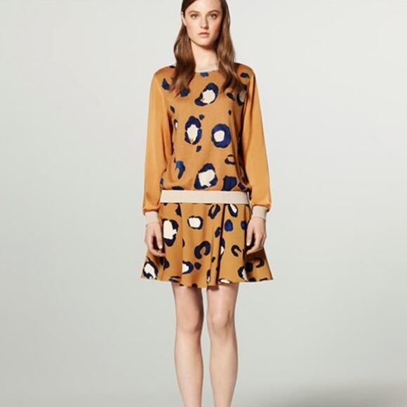 Phillip Lim x Target Animal Print High Waist A Line Mini Skirt Tan Leopard sz 4 - Picture 2 of 11